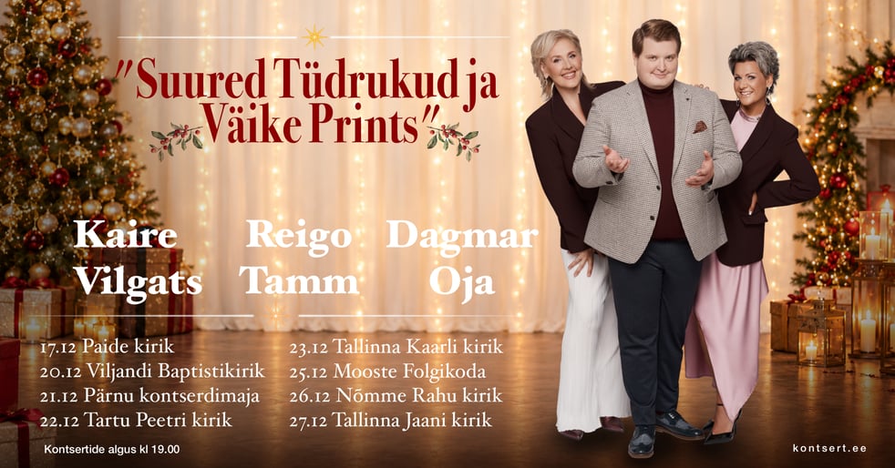 Suured Tüdrukute ja Reigo Tamme meeleolukad jõulukontserdid 