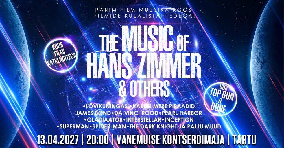 Lükkub edasi: 16.04 Hans Zimmer / Tartu