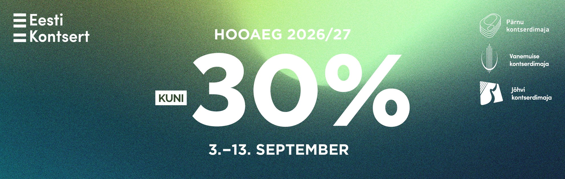 Eesti Kontsert sügishooaeg nüüd müügis